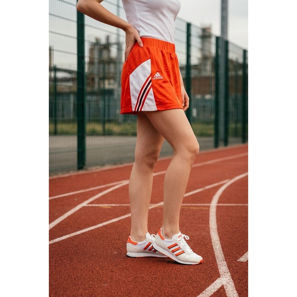 Adidas Climalite Women Lg Orange Athletic Skort Tennis Golf Skirt Built In Short